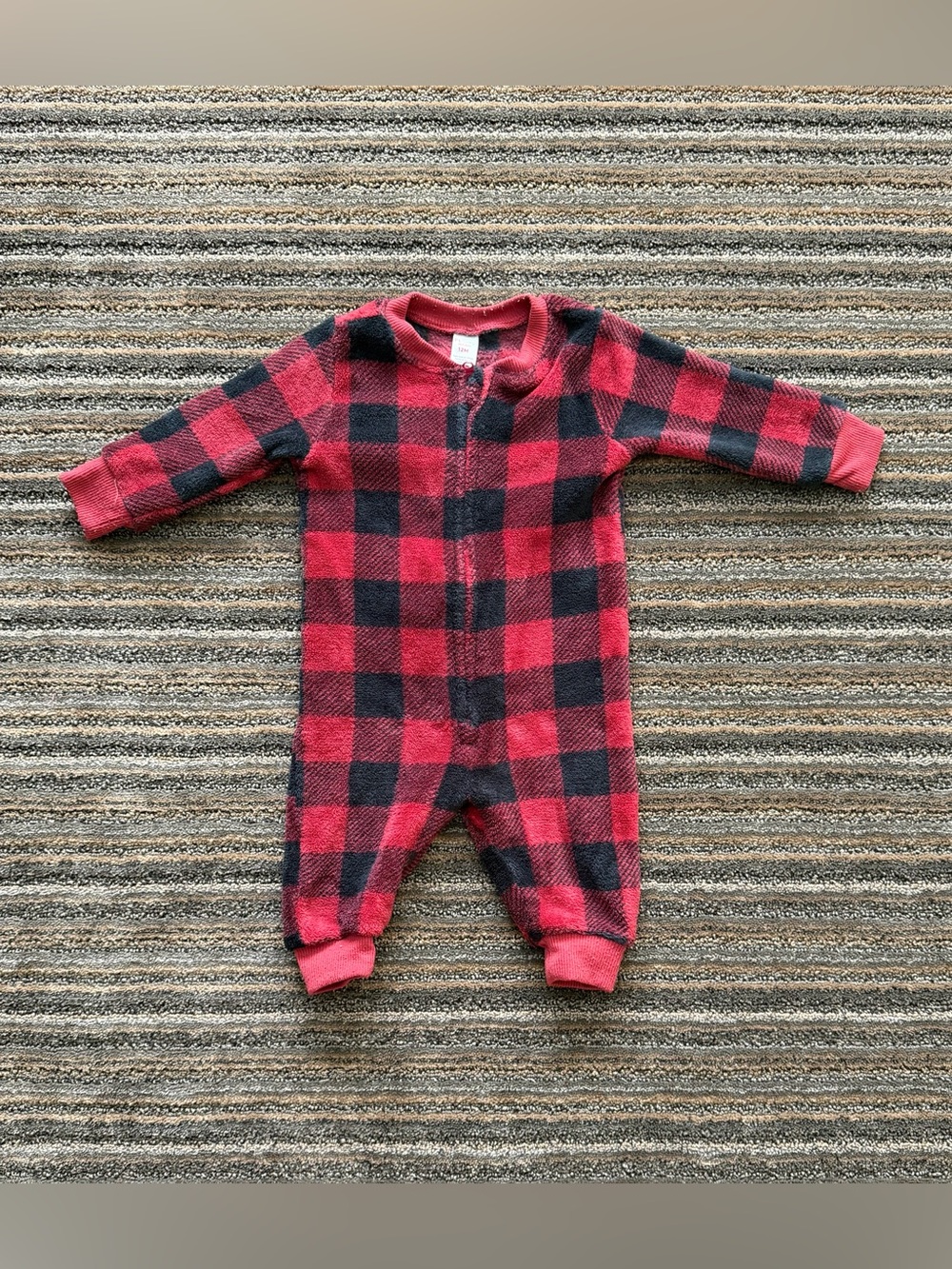 PL Baby Plaid Red & Black Buffalo Kids One-Piece